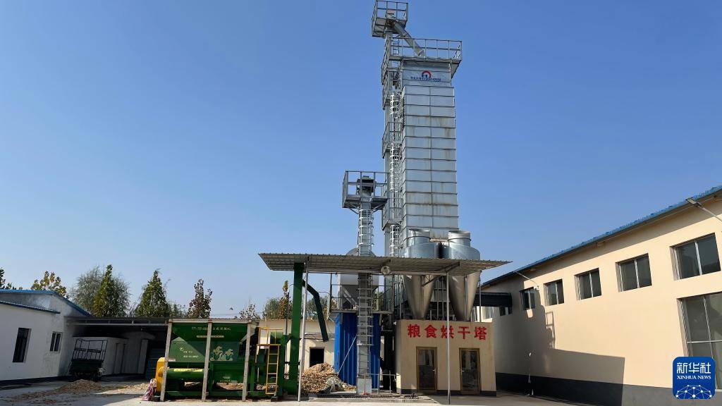 起南村新上的粮食烘干塔.(新华社记者陈国峰 摄)