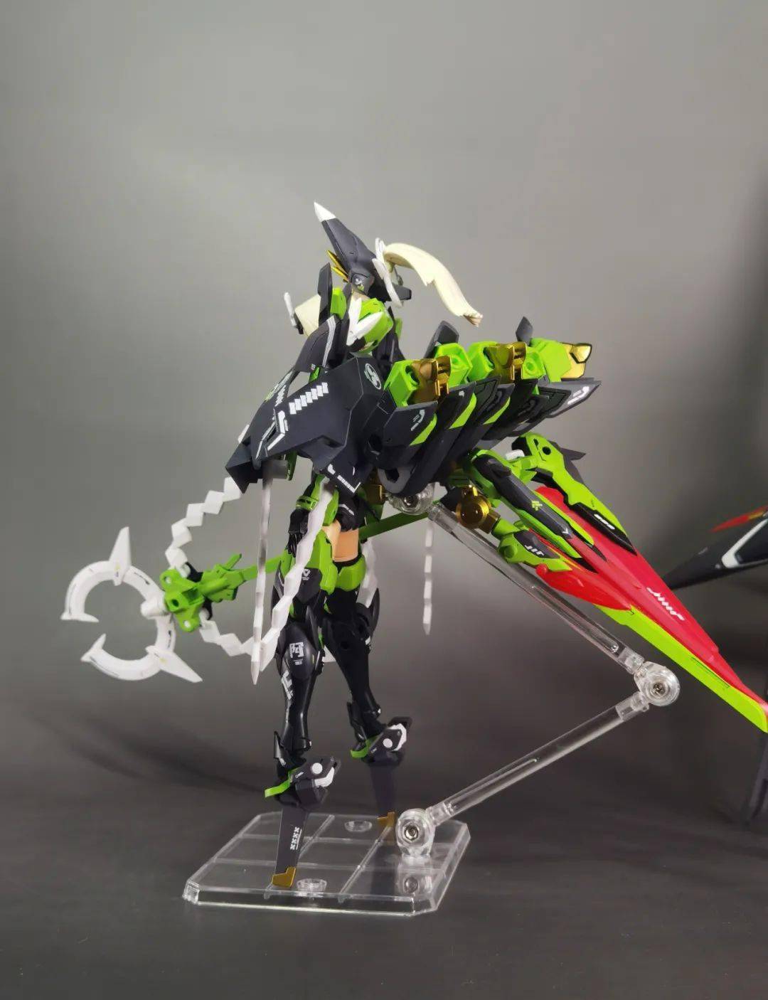 美女与野兽女神装置朱罗玉藻前配六角机牙妖尾狐狸涂装制作