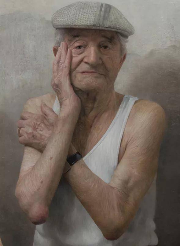 美国画家67大卫乔恩卡桑超写实油画人物作品