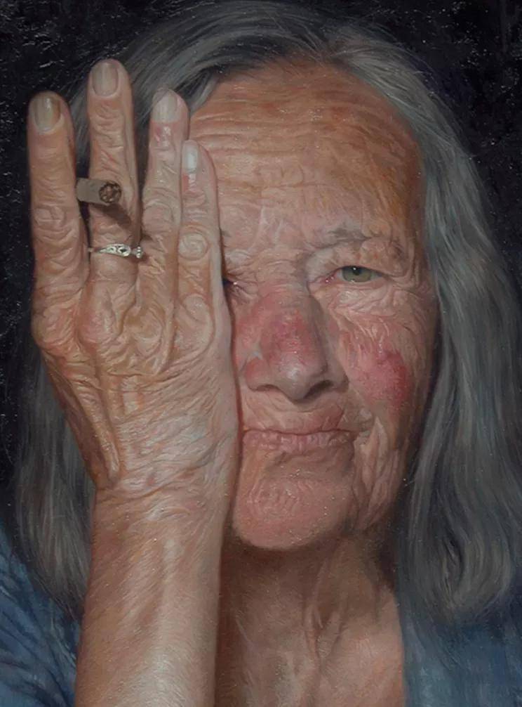 美国画家67大卫·乔恩·卡桑超写实油画人物作品_观众