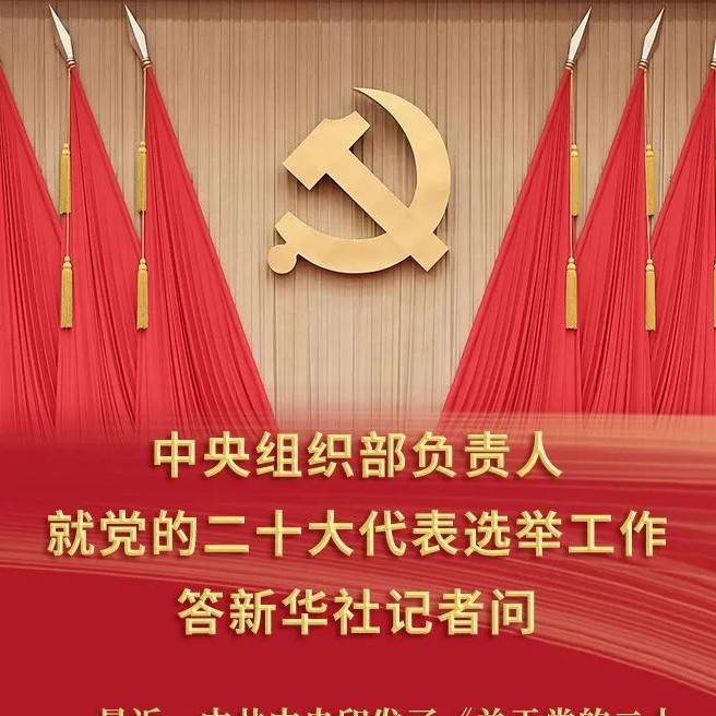中组部负责人就党的二十大代表选举工作答问_中共中央