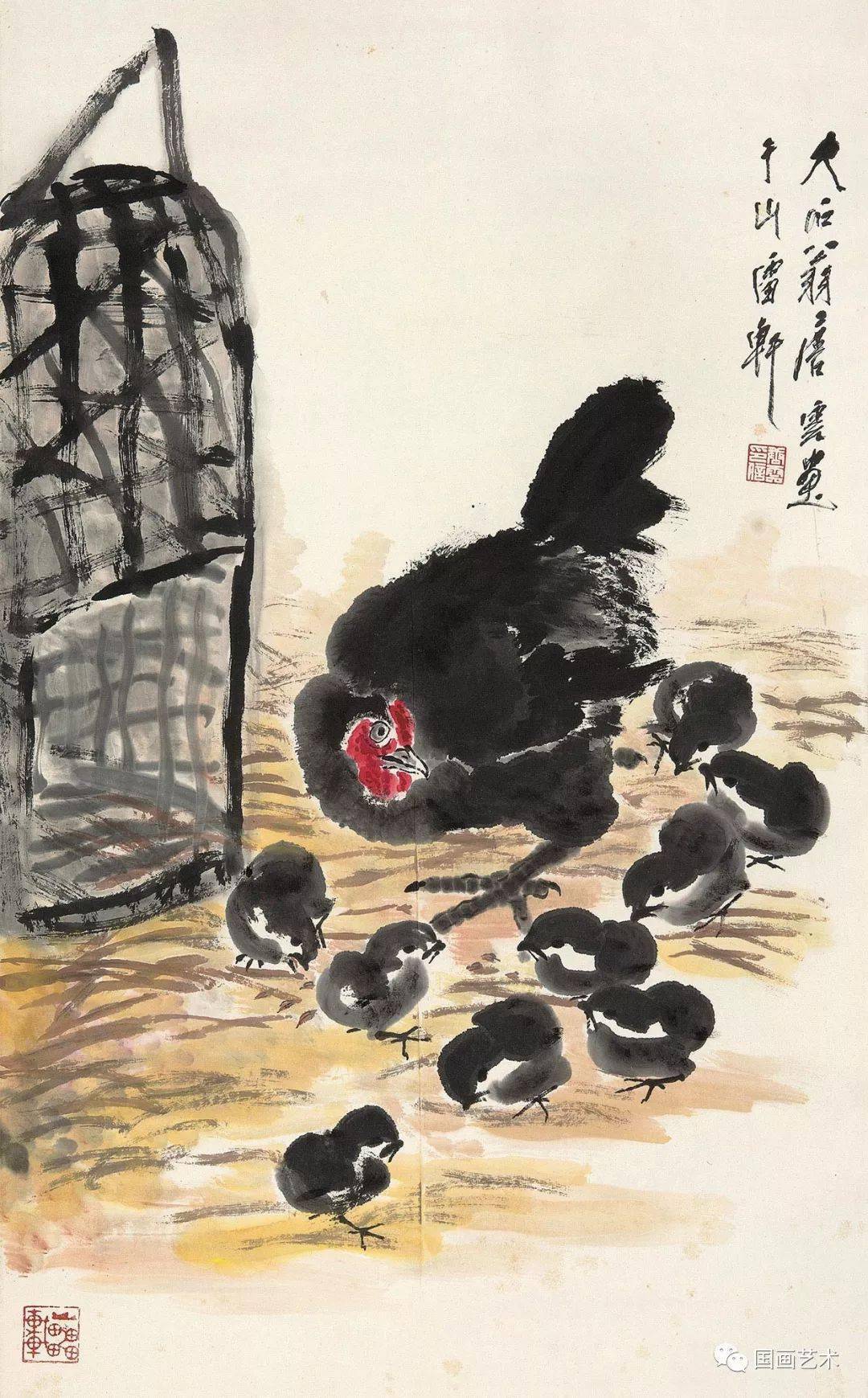 唐云画小鸡好可爱