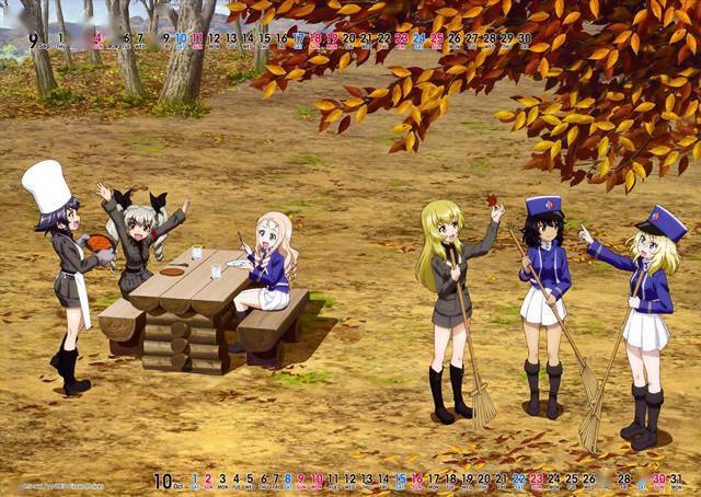 少女与战车公开2022年日历插图