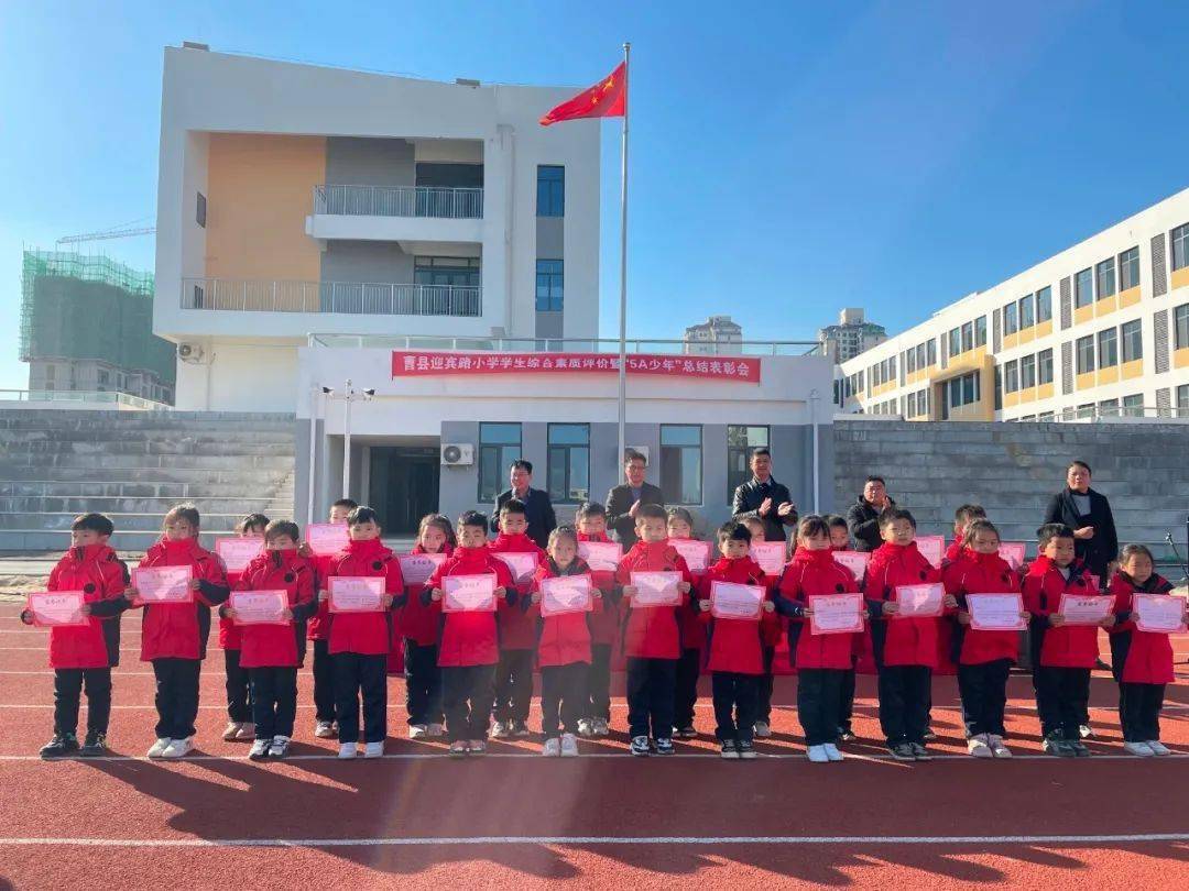 誉5a少年展迎宾风采曹县迎宾路小学学生综合素质评价总结会