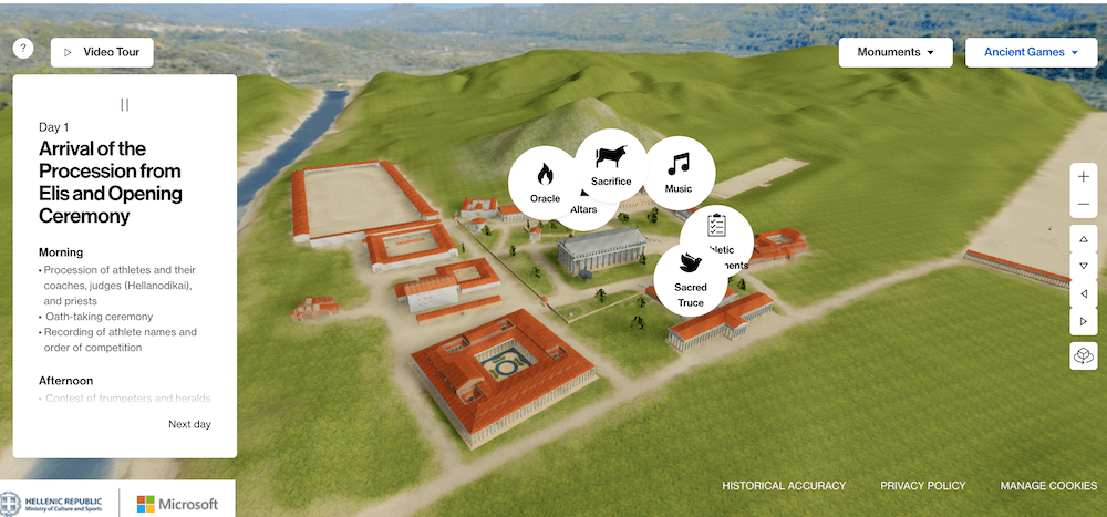 希腊用AI再现古奥林匹亚，让游客“穿越”回两千年前