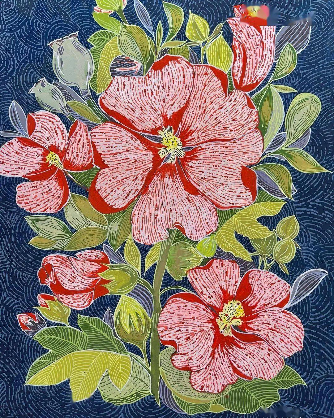 灵感之源艺术家sumit的水彩世界她笔下植物花卉的色彩搭配太美了