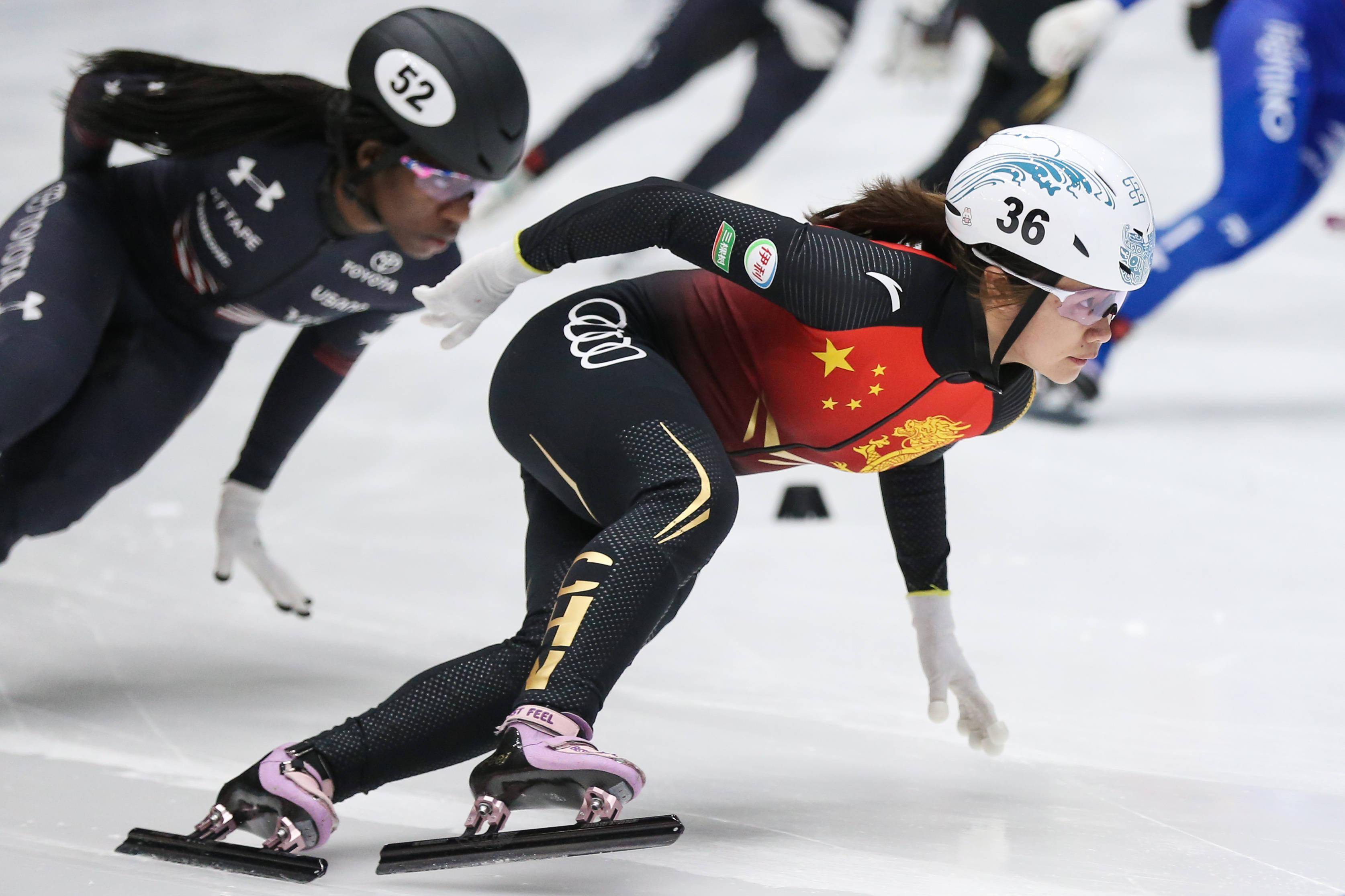 短道速滑世界杯多德雷赫特站中国队晋级女子3000米接力b组决赛