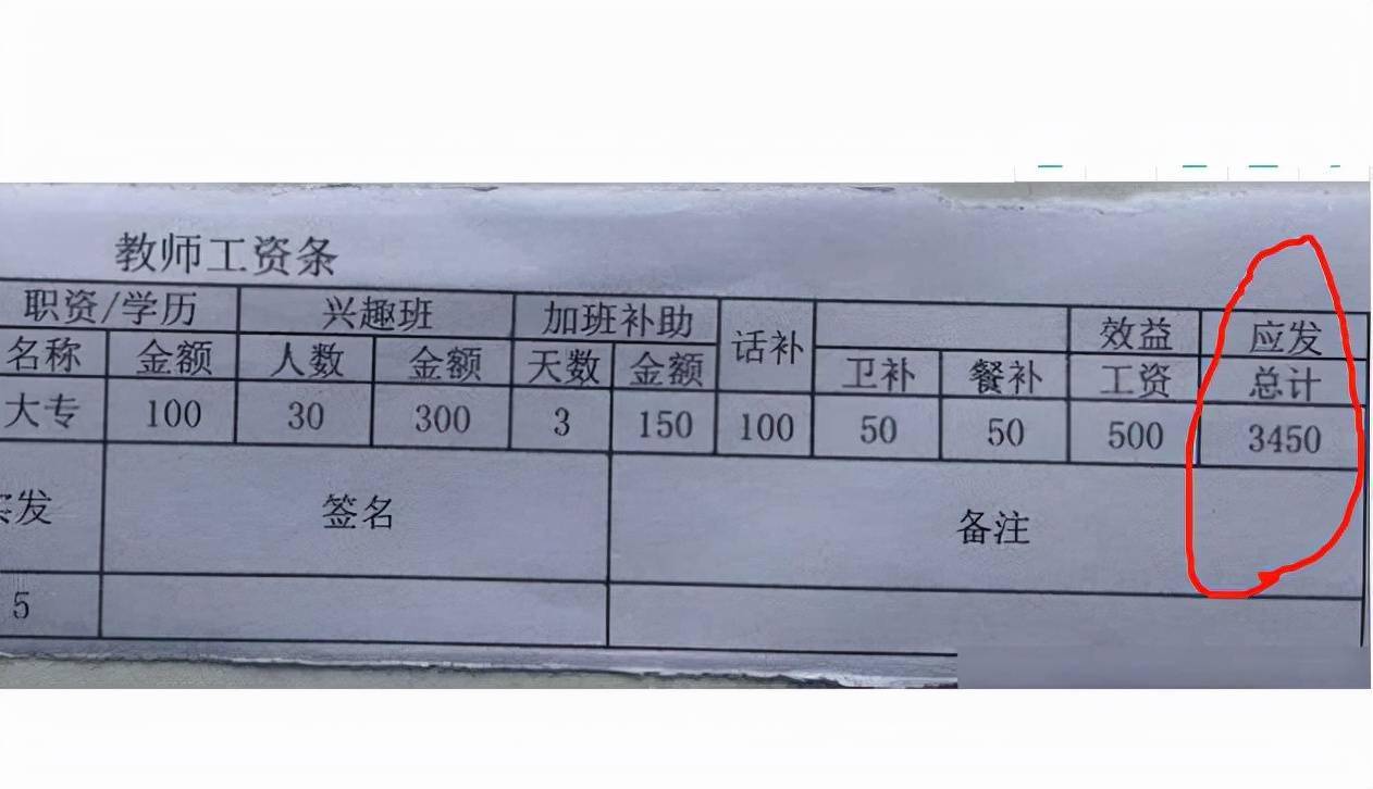 深圳一中学教师工资条流出,网友们不淡定了,难怪博士抢着应聘