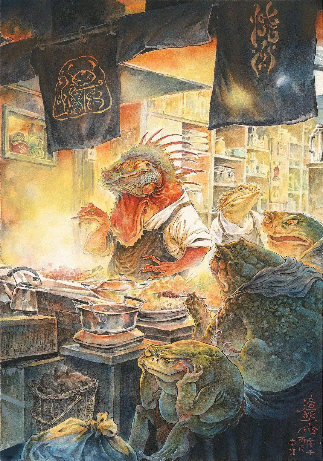 这画功真不是盖的,85后大佬笔下的神兽世界,网友:像看一场大片_作品