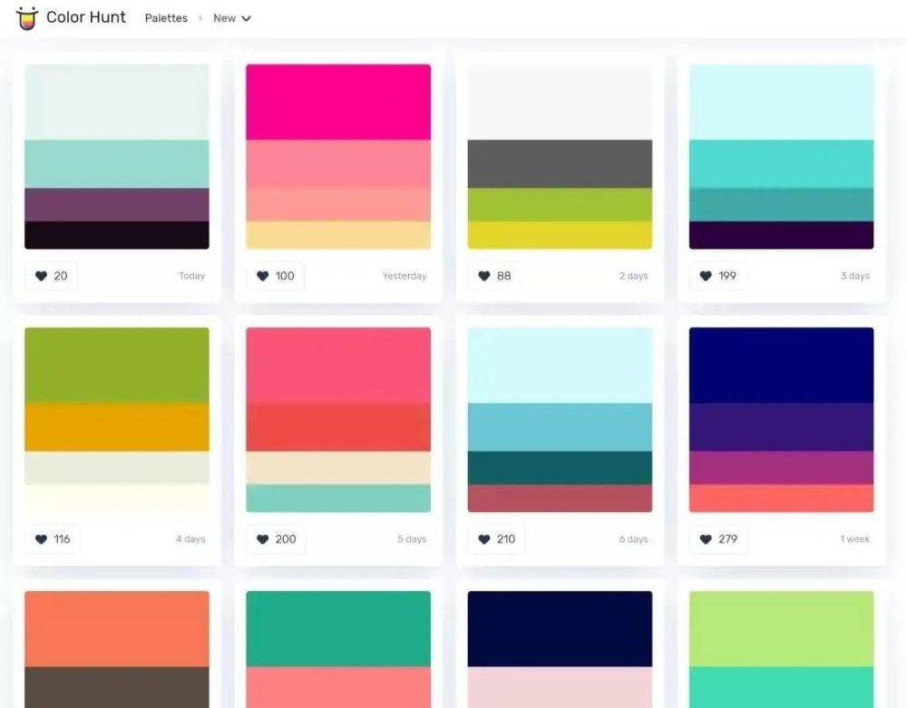 有大量的色彩搭配模板,大家可以挑选参考,对于作品集排版配色选择是个