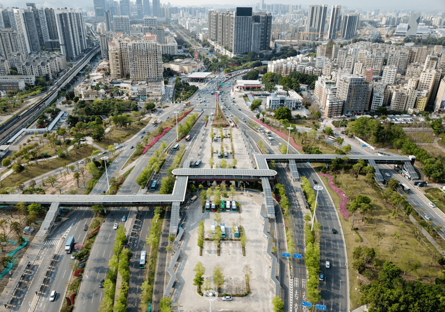 梅林彩田片区空中轨道图片