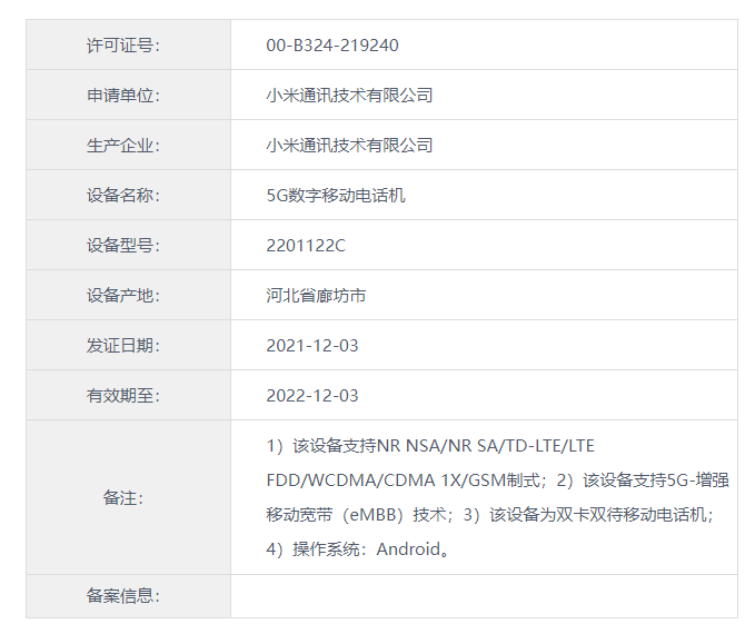 尺寸|小米 12/Pro 国行将至，已入网工信部：搭载骁龙 8 Gen 1