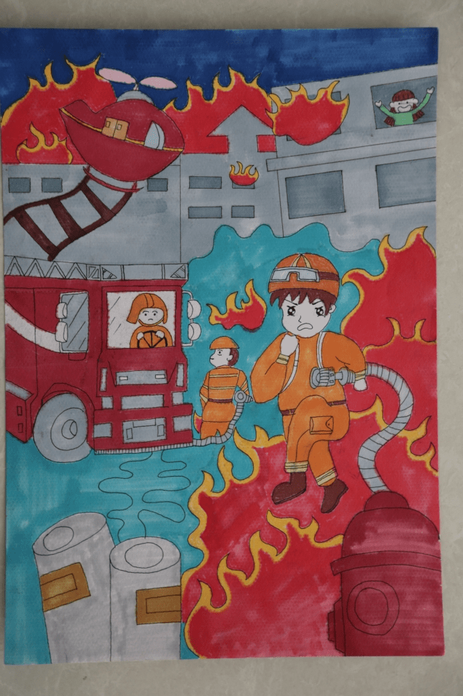 消防宣传月我是小小消防员第六届儿童消防绘画大赛作品展播四