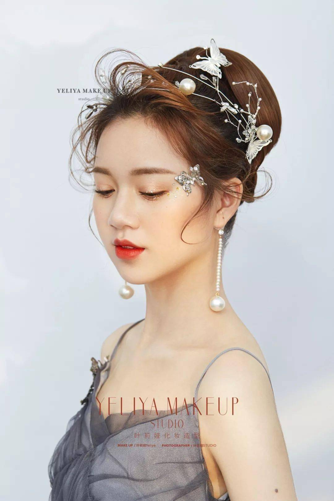 超优雅气质的晚礼服新娘造型~_教程_化妆_技巧