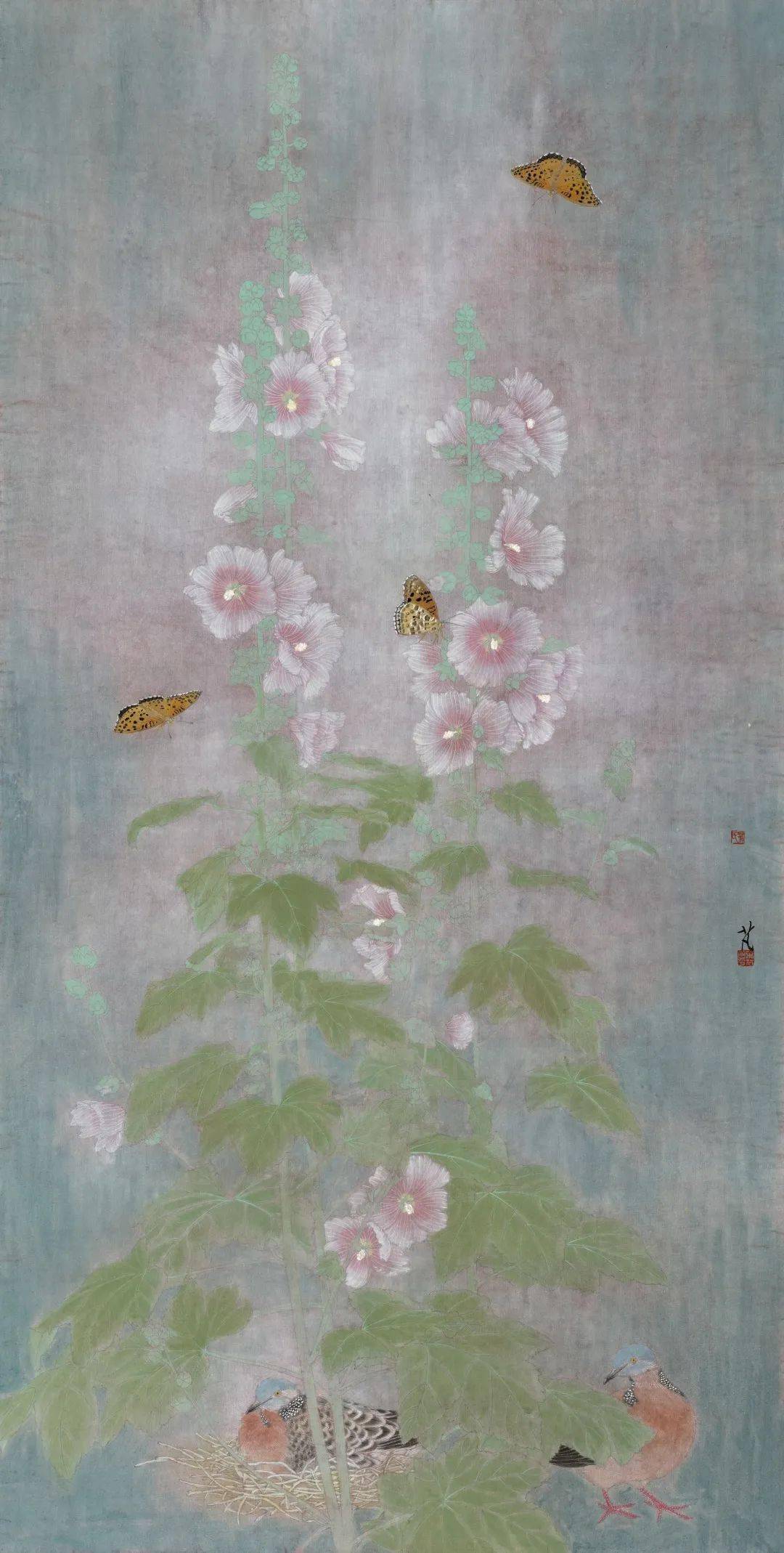 2021年紙本設色240x200cm《天際寥廓·祥瑞》葉芃,浙江省開化人 ,1973