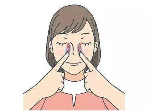 鼻子堵怎么按摩手法图图片