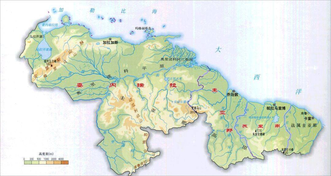 世界分国家地形图,高清版