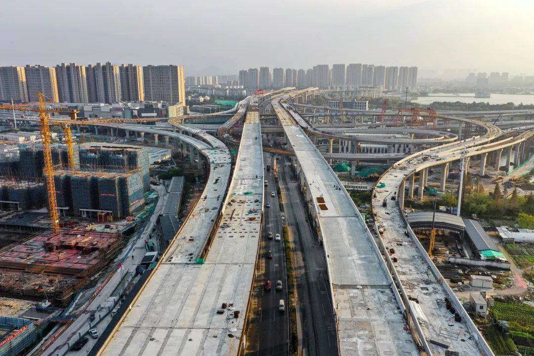 绍兴市首个全互通立交二环西路二环北路互通立交如期贯通