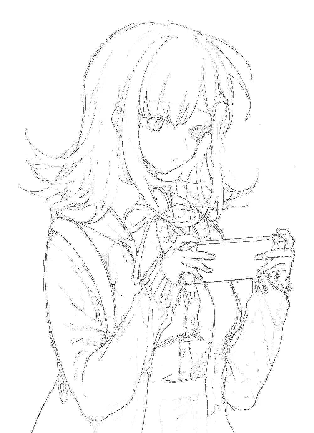 绘画技能分享|线稿分享第75期——《弹丸论破》_主题_lovelive_七十五