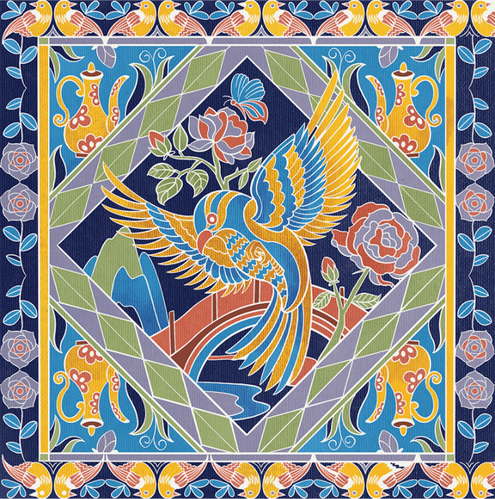 色彩根据季节的推移而变化,构图讲究构成感与装饰性,具有中华文化内涵