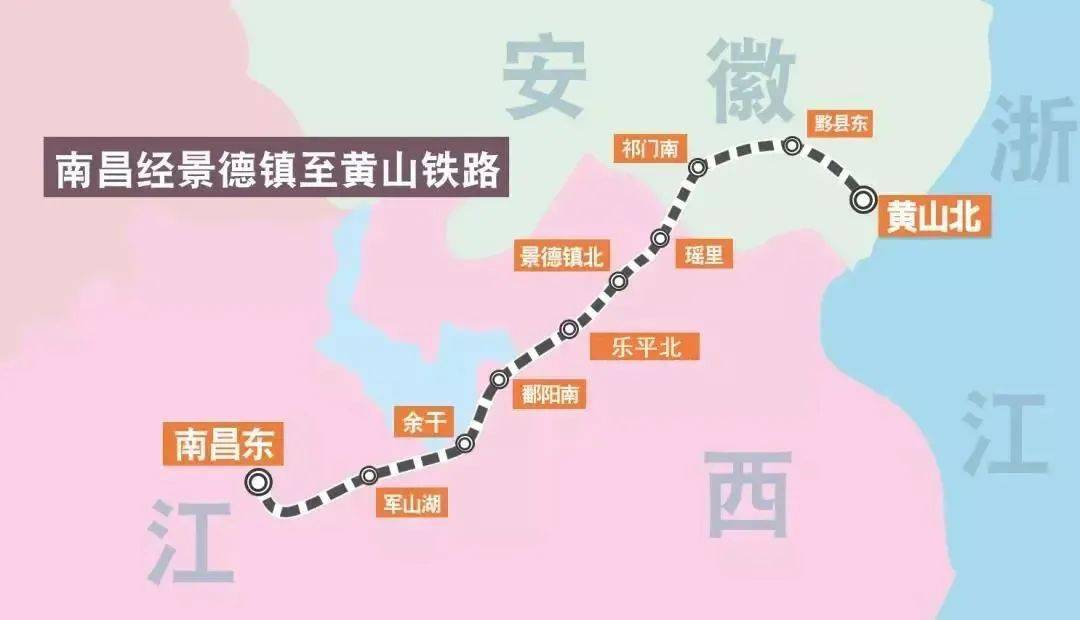 昌景黄高铁设南昌东,军山湖,余干,鄱阳南,乐平北,景德镇北,瑶里,黄山