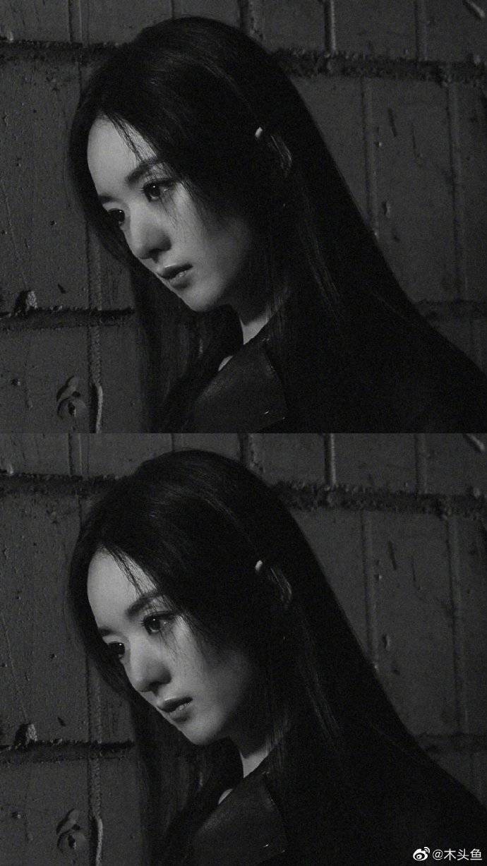 赵丽颖腹黑病娇眼神凌厉黑长直加黑色皮衣带感又帅气