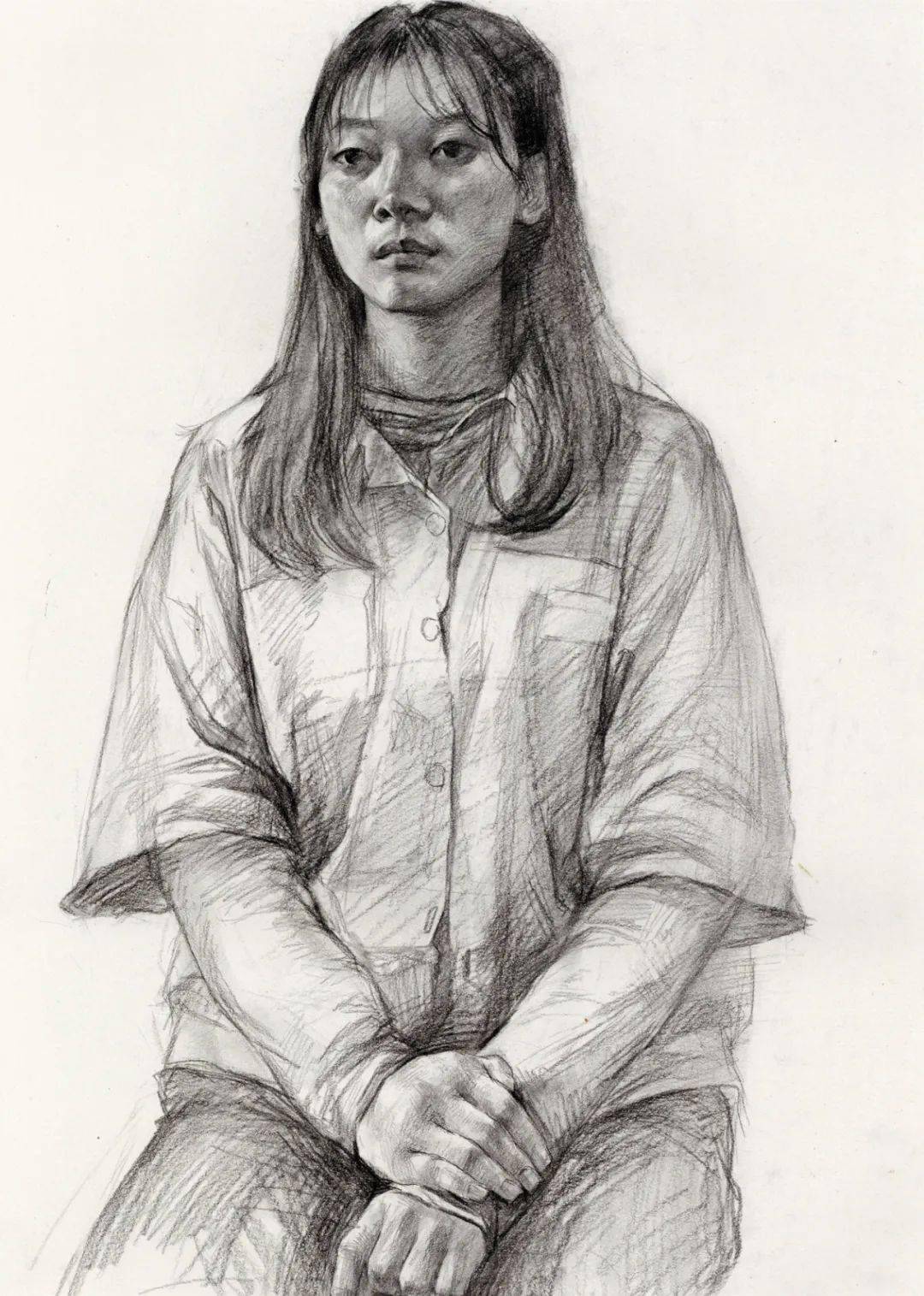 又有新的21届国美校考高分卷了素描半身像写生堪称一绝想考国美的必看