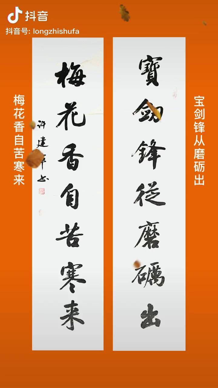 寶劍鋒從磨礪出梅花香自苦寒來原創書法作品書法弘揚國學經典文化生活