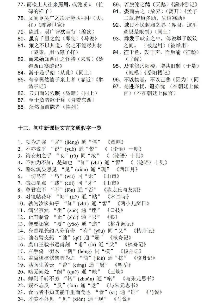 方法|58篇初中语文知识点大总结！字音字形、文言文、文体知识全部囊括！