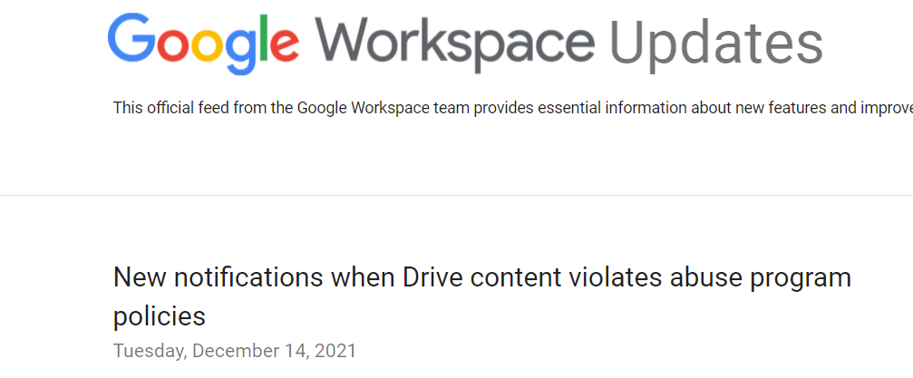 用户|谷歌网盘 Google Drive 将审查用户的文件，不正当内容禁止传播