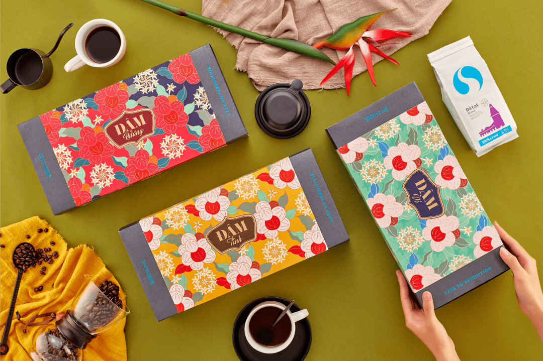 创意插画特色咖啡礼盒包装设计