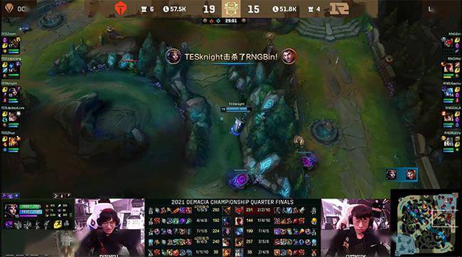 knight|LOL-德杯：knight妖姬单杀Bin杰斯，TES状态火热3-0淘汰RNG