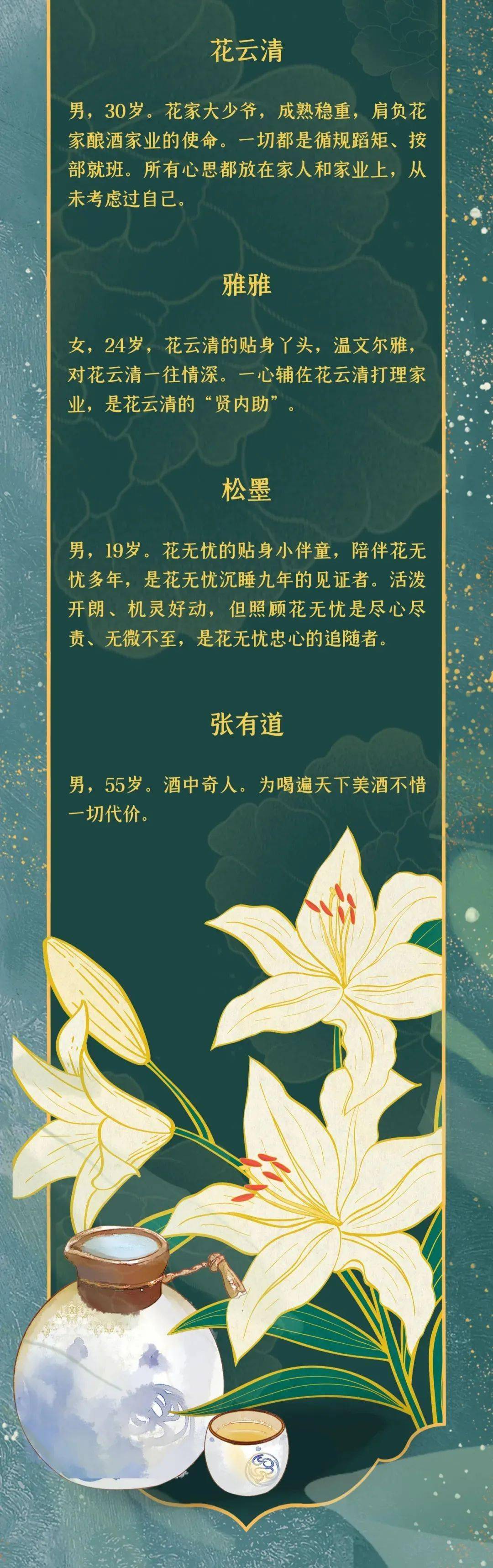 人间|12/23组讯 | 古装爱情剧《花间酒人间月》等