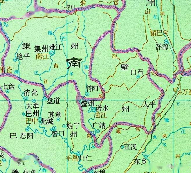 通江县地图全图高清晰图片