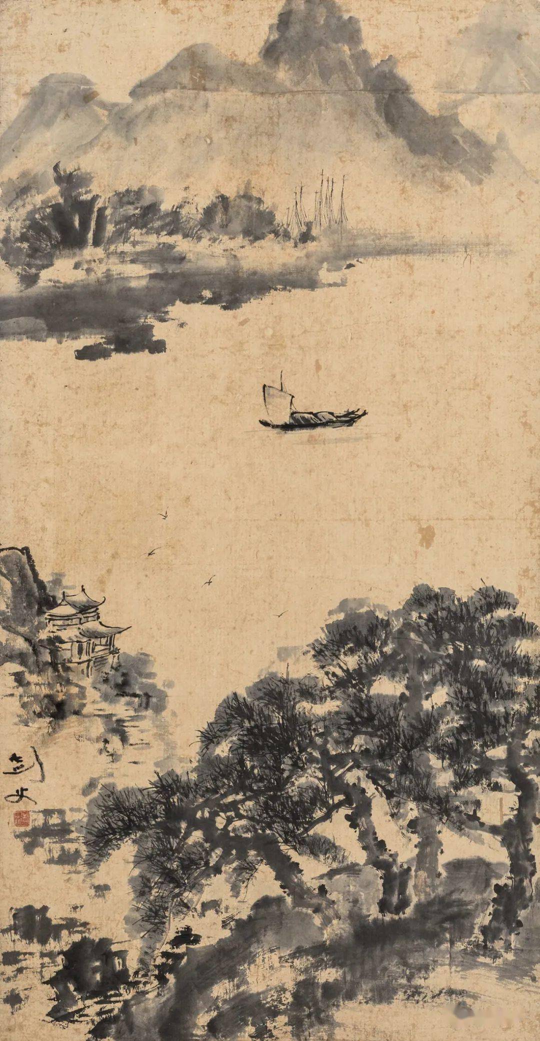 高剑父山水气势磅礴