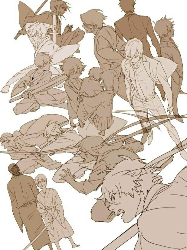 素材动态姿态动作姿态绘画参考