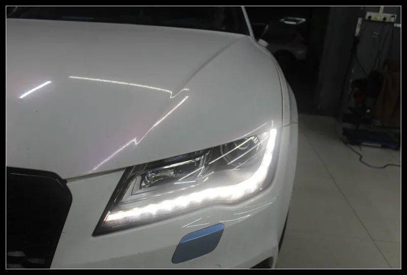 奥迪a7氙气大灯升级激光透镜效果翻倍