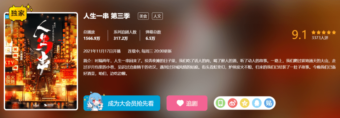 美食|豆瓣 8.9，爆款回归，开播即破千万！