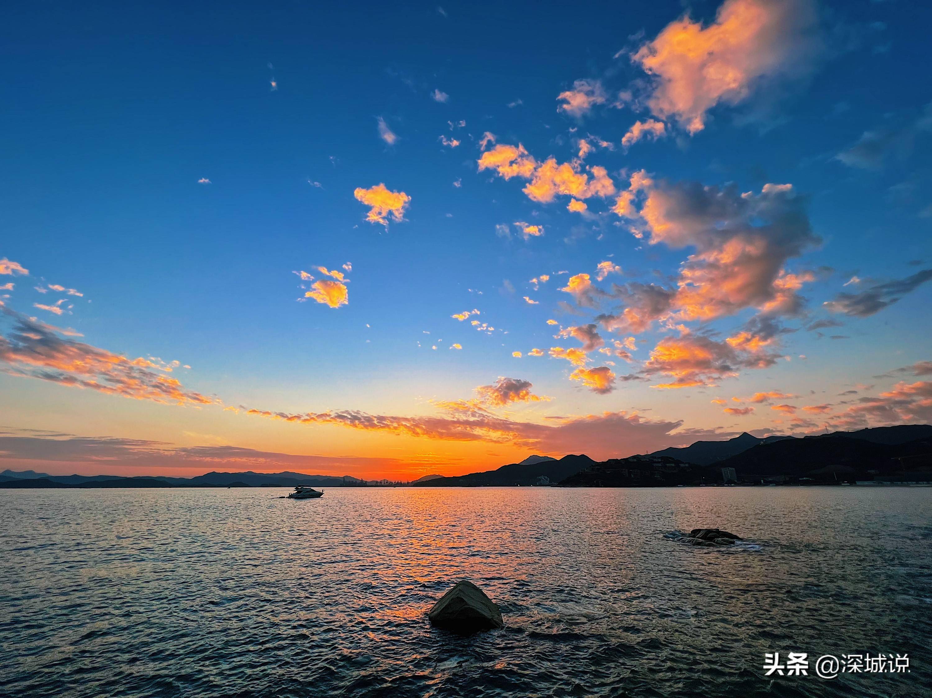 深圳东部海洋如此美逃离都市度过悠然午后傍晚夕阳格外浪漫
