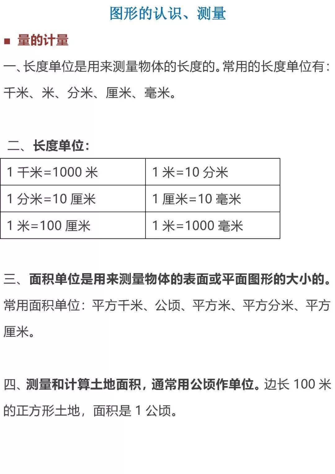 是一种|小学数学几何问题全汇总，建议收藏（可打印）！