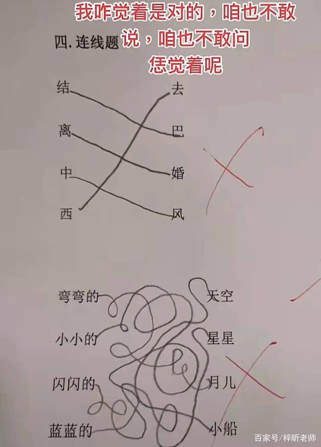 小学生 奇葩试卷 走红 叫人看了捧腹大笑 网友直呼童言无忌 家长 教育 笔者