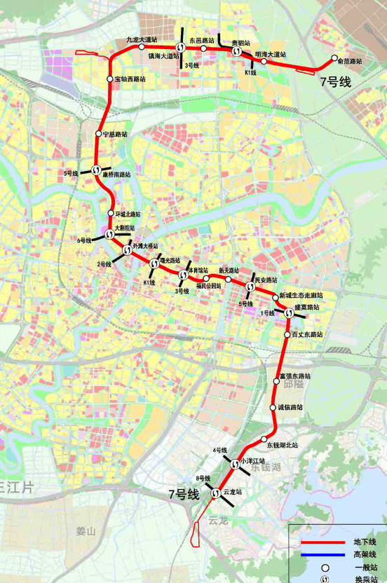 宁波地铁七号线线路图图片