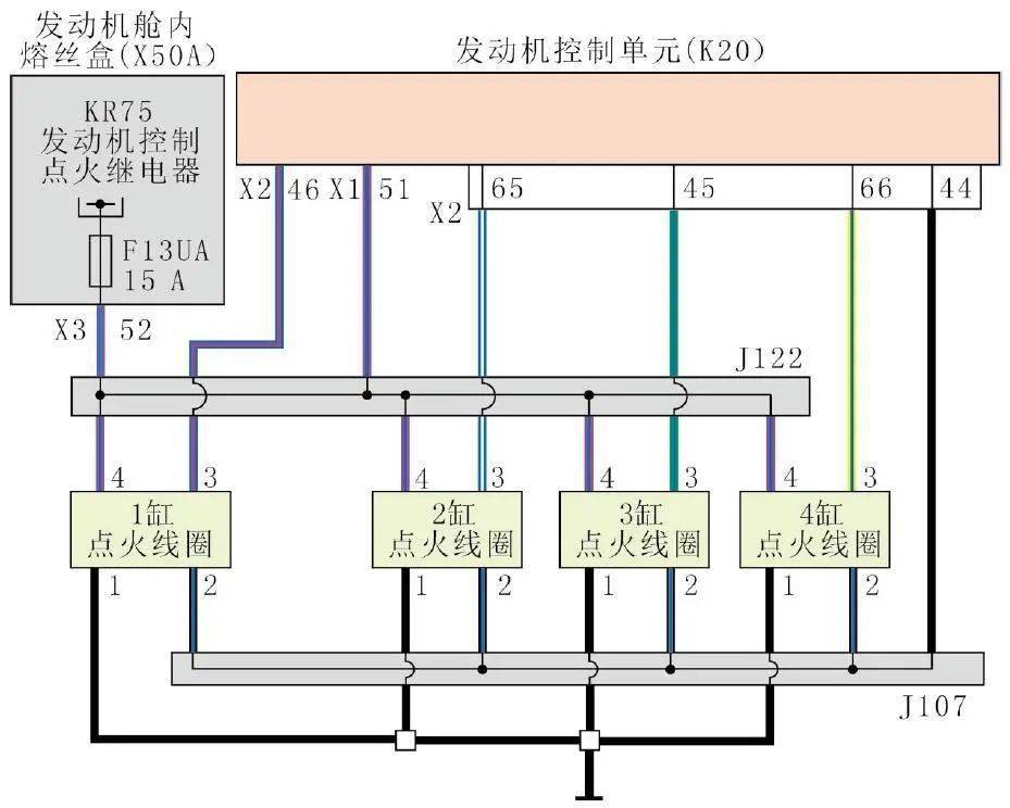 别克威朗启动电路图图片