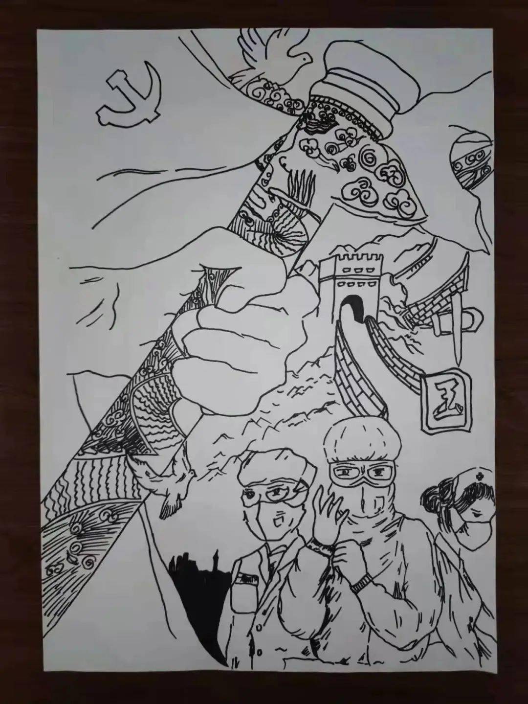 建筑与测绘工程系开展回味红色经典传承革命精神手绘海报活动