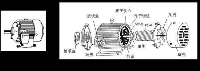 三相異步電動機結構示意圖_繞組_轉子_定子