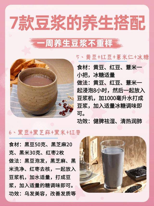 7种豆浆营养搭配