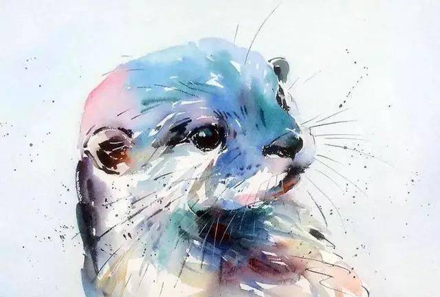 英国的艺术家Jake Winkle动物水彩画，太生动可爱了吧！_版权_风格_网络