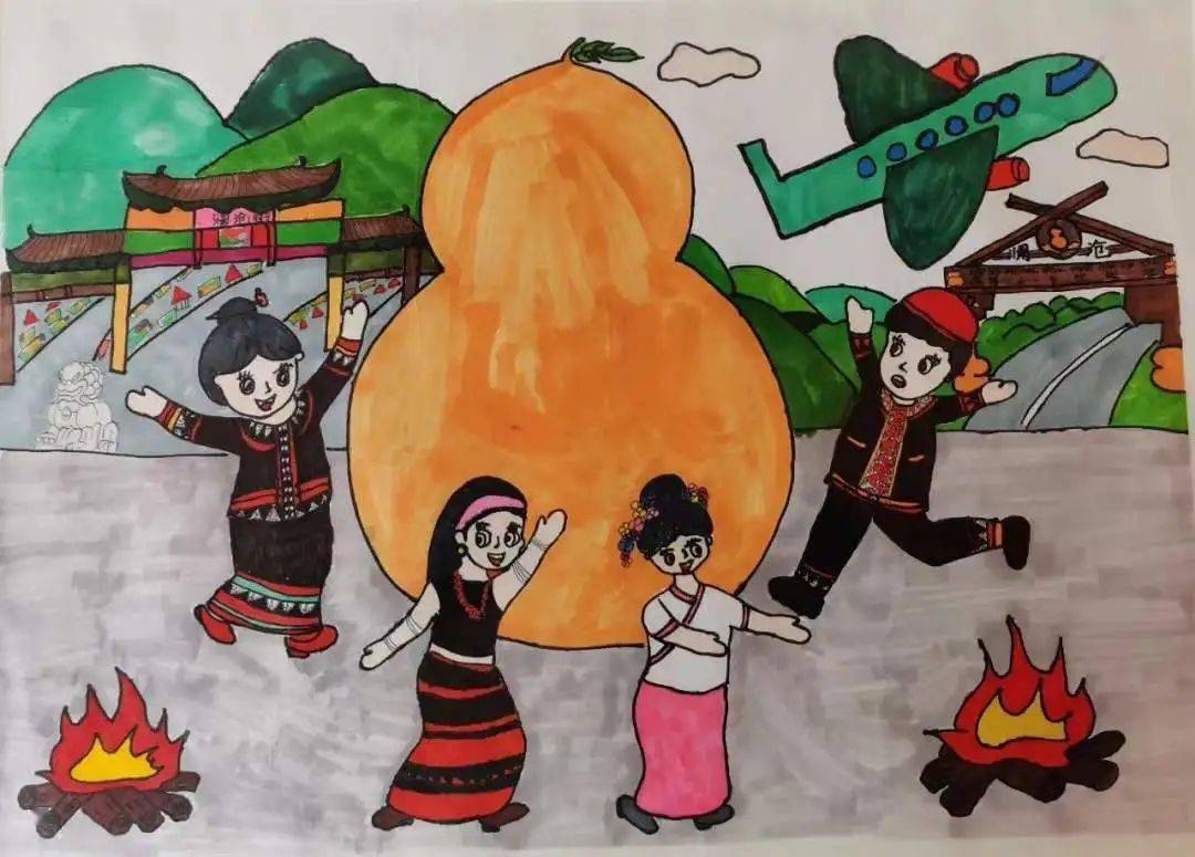 一起来看小画家眼中的拉祜山