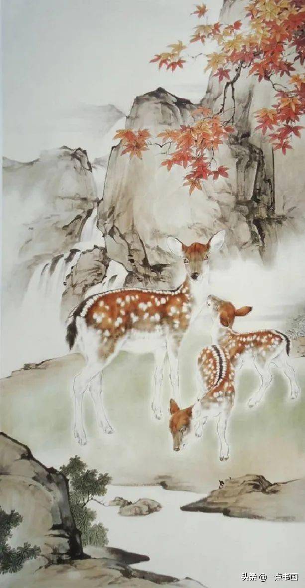 工笔梅花鹿绘画教程