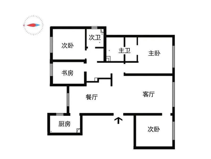 拆除牆體新建牆體△戶型拆改示意圖●本案因戶型規整,並沒有對戶型